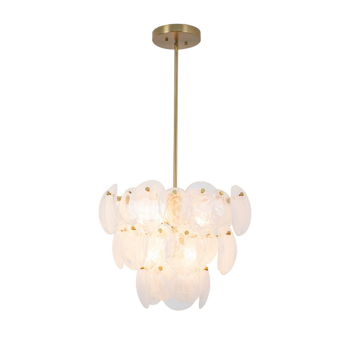 Artcraft AC12211BR Eight Light Chandelier, Brushed Brass