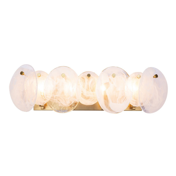 Artcraft AC12214BR Four Light Bathroom Vanity, Brushed Brass