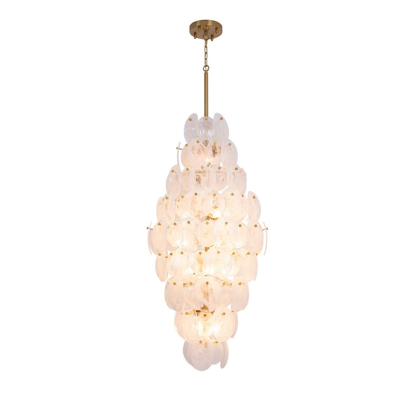 Artcraft AC12219BR 15 Light Chandelier, Brushed Brass