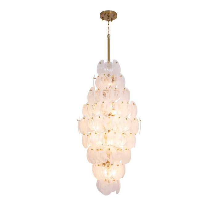 Artcraft AC12219BR 15 Light Chandelier, Brushed Brass