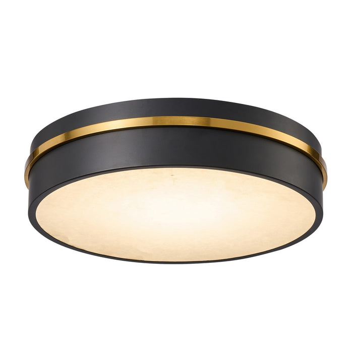 Artcraft AC6991BB LED Flush Mount, Black, Brass