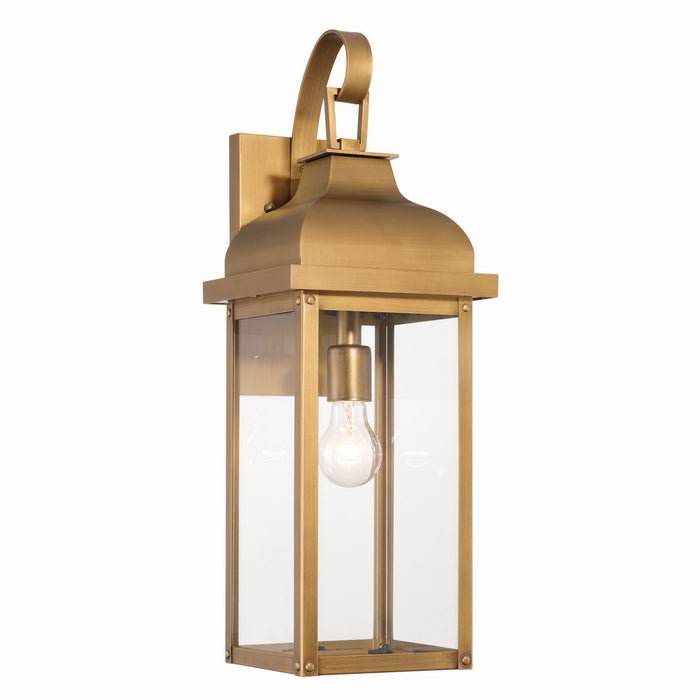 Artcraft AC8180WB One Light Outdoor Wall Sconce, Weathered Brass