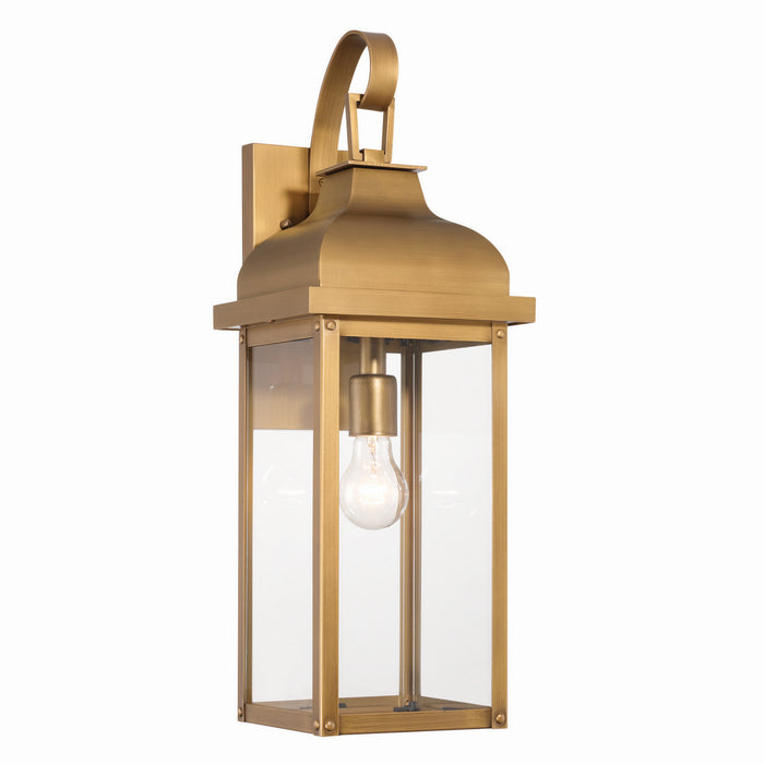 Artcraft AC8181WB One Light Outdoor Wall Sconce, Weathered Brass