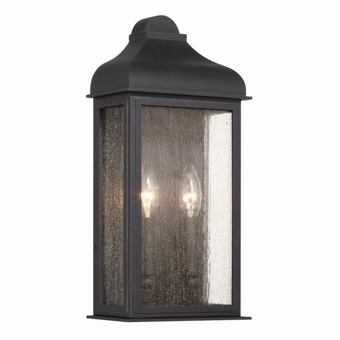 Artcraft AC8186BK Two Light Outdoor Wall Sconce, Black