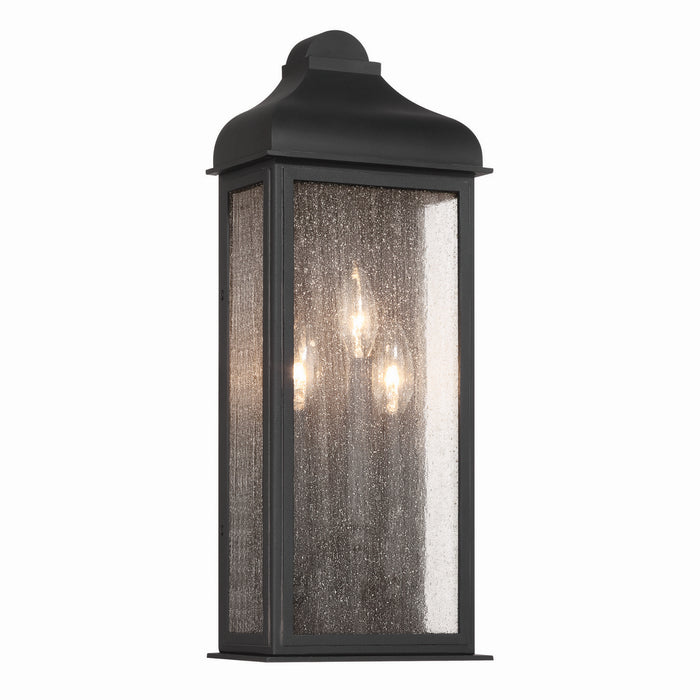 Artcraft AC8187BK Three Light Outdoor Wall Sconce, Black