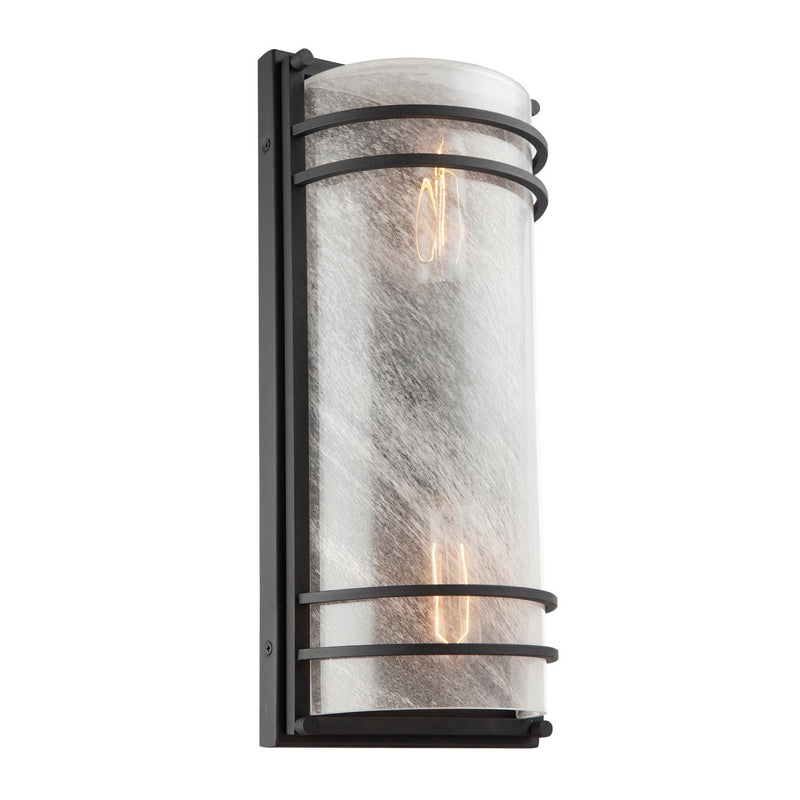 Artcraft AC8730BK Two Light Outdoor Wall Sconce, Black