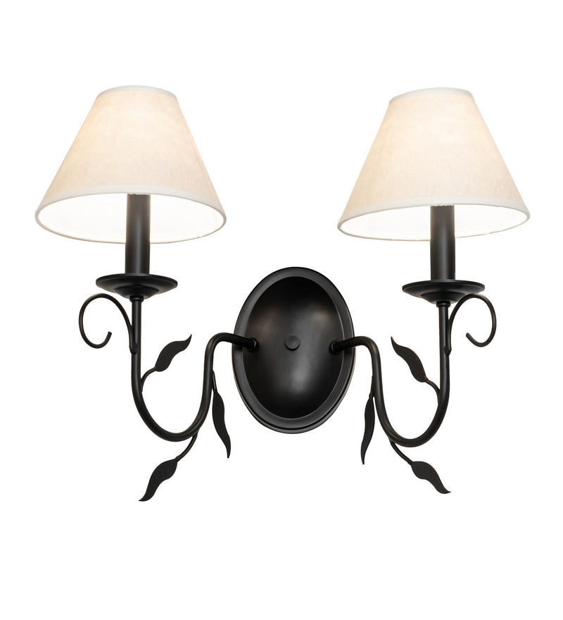 Meyda Tiffany 120242 Two Light Wall Sconce, Blackwash