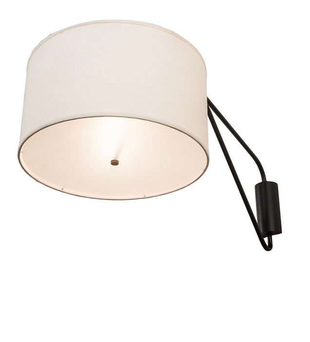 Meyda Tiffany 252560 LED Swing Arm Wall Sconce, Solar Black & Gold Matte