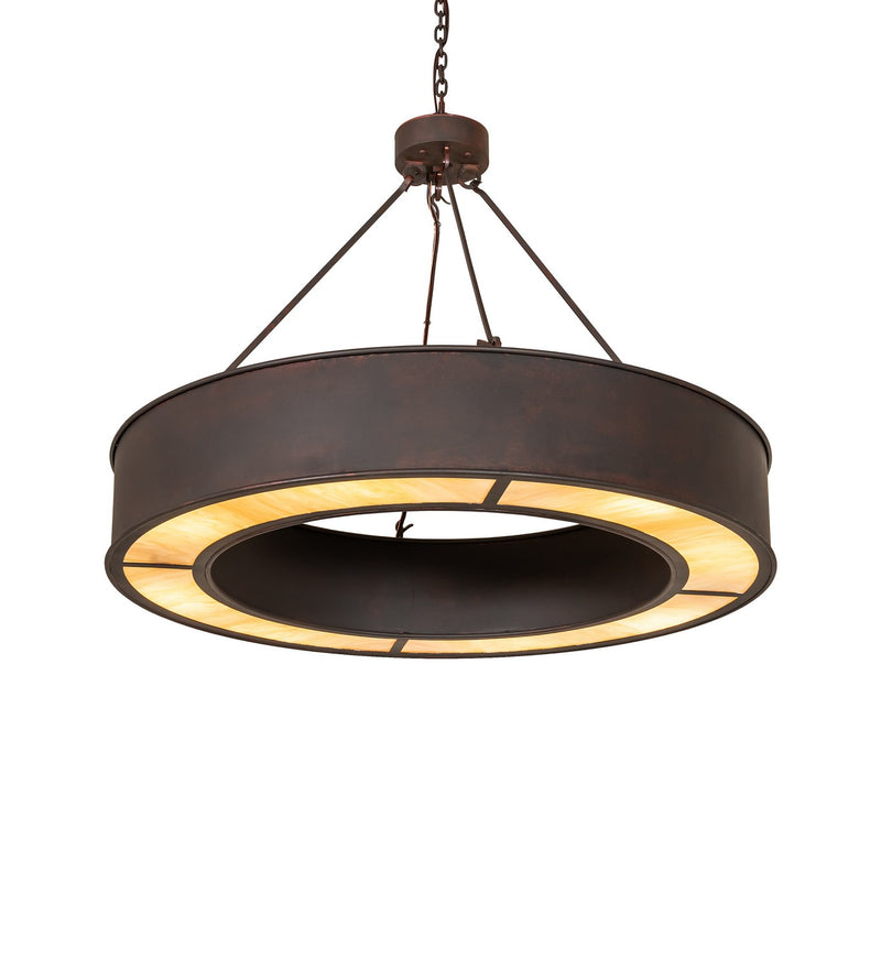 Meyda Tiffany 263084 Eight Light Chandelier, Copper Metallic/Black Cherry