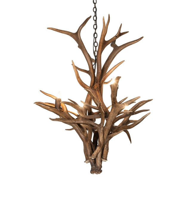 Meyda Tiffany 274086 Four Light Chandelier, Natural Antler