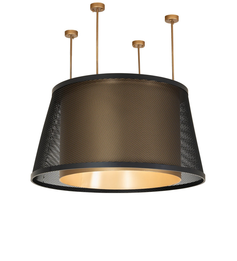 Meyda Tiffany 275012 LED Pendant, Gold Metallic/ Flat Black
