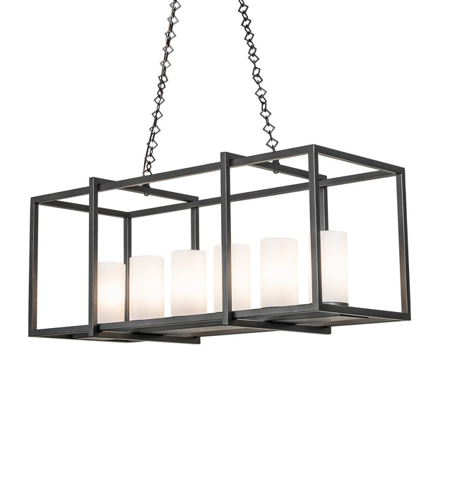 Meyda Tiffany 275852 Six Light Pendant, Wrought Iron