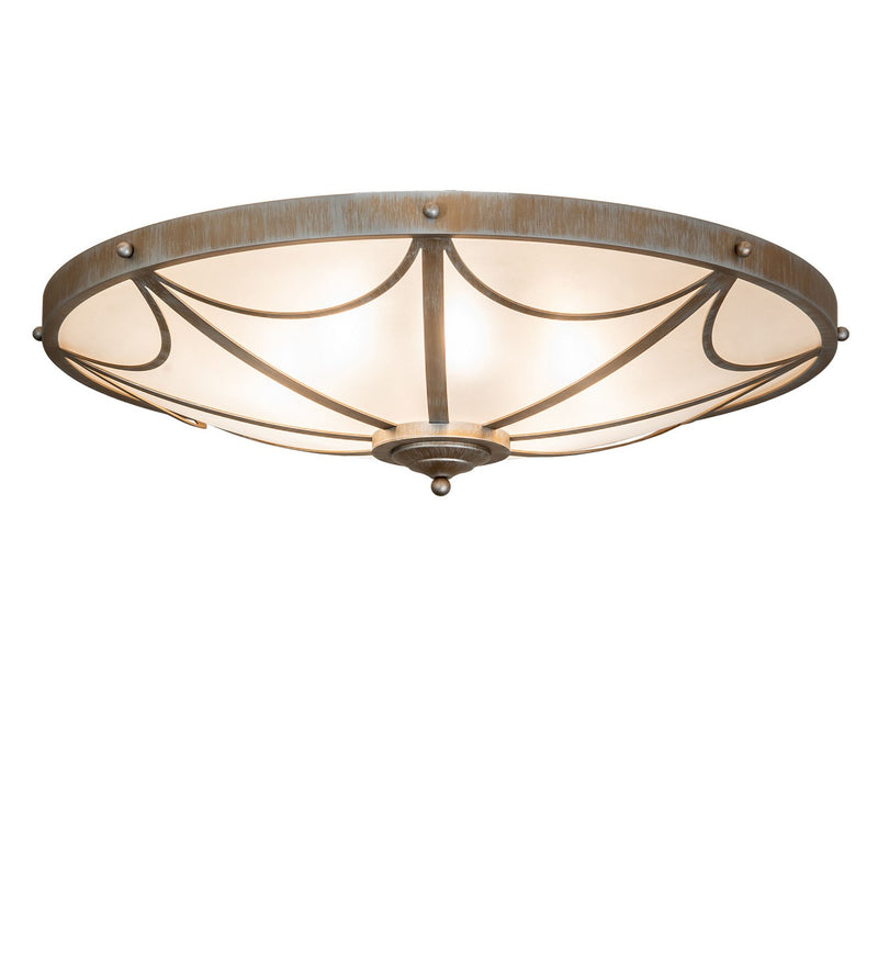 Meyda Tiffany 276209 Eight Light Semi-Flushmount, Antique Silver