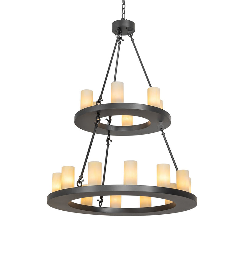 Meyda Tiffany 276477 18 Light Chandelier, Wrought Iron