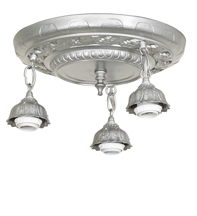 Meyda Tiffany 276623 Three Light Semi-Flushmount Hardware, Light Sandstone