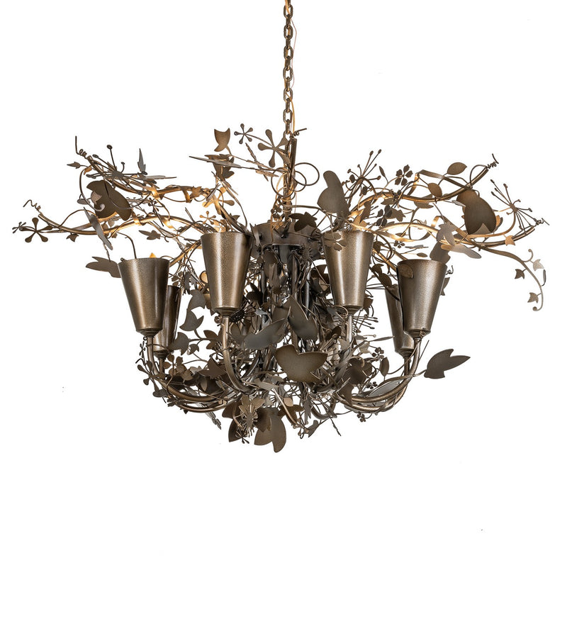 Meyda Tiffany 276859 Eight Light Chandelier, Antique Hammer Gold
