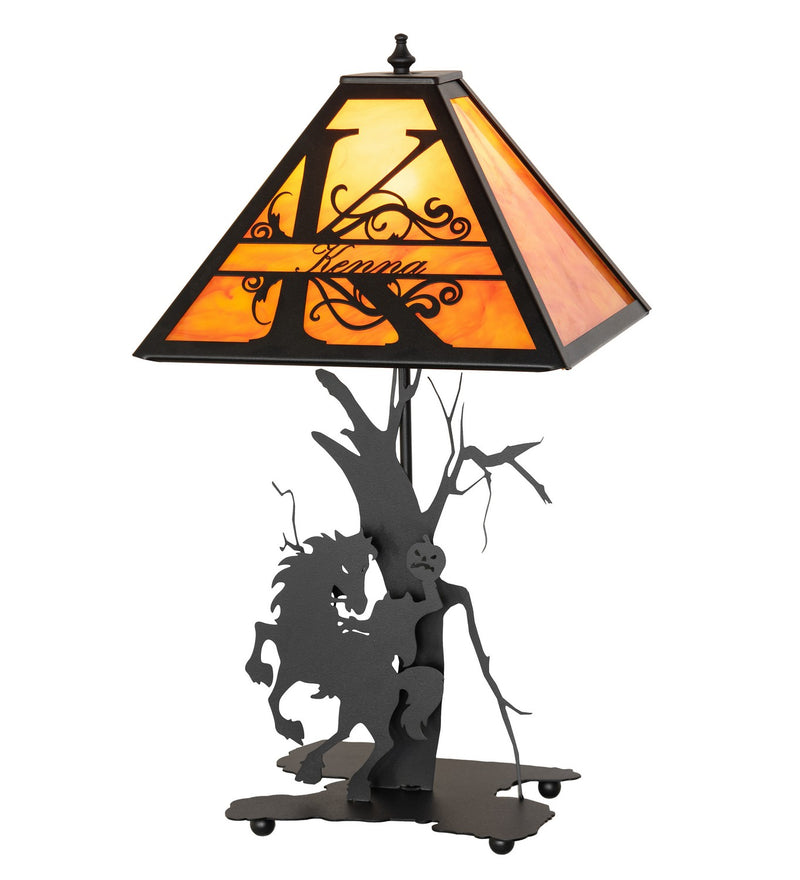 Meyda Tiffany 277444 One Light Table Lamp, Textured Black