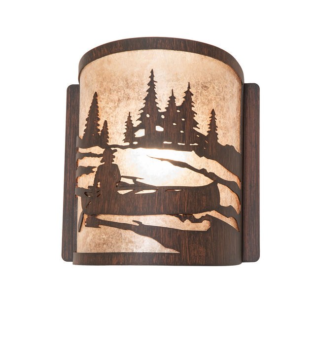 Meyda Tiffany 277550 One Light Wall Sconce, Driftwood Brown