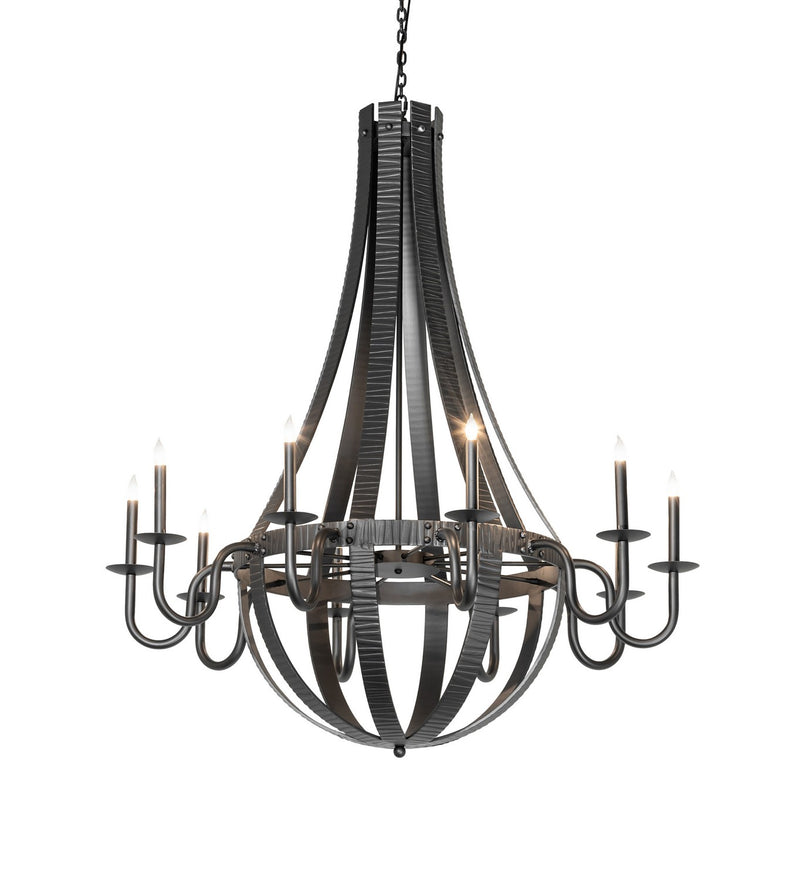 Meyda Tiffany 277745 Ten Light Chandelier, Wrought Iron