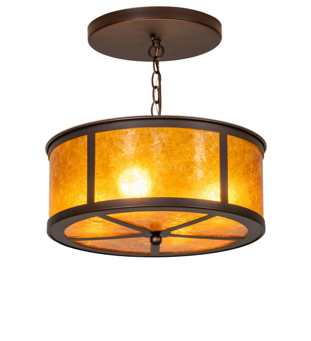 Meyda Tiffany 278579 Four Light Semi-Flushmount, Mahogany Bronze