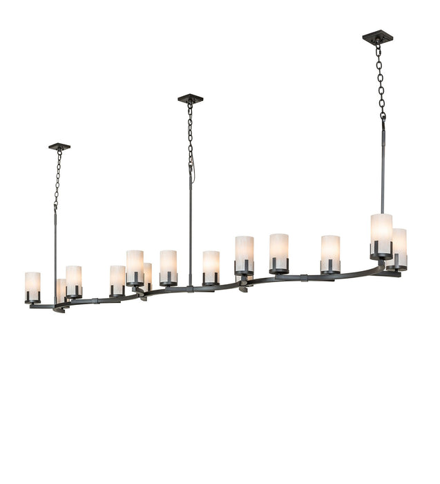 Meyda Tiffany 278807 14 Light Chandelier, Charred Iron