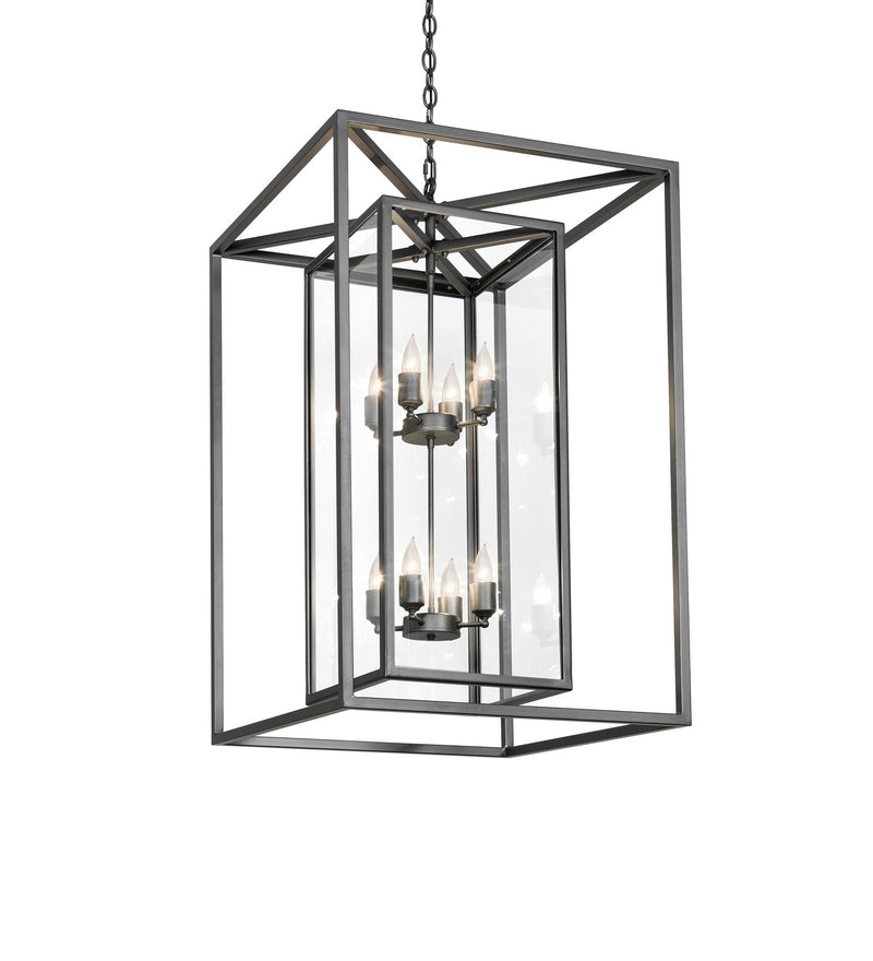 Meyda Tiffany 278846 Eight Light Pendant, Wrought Iron