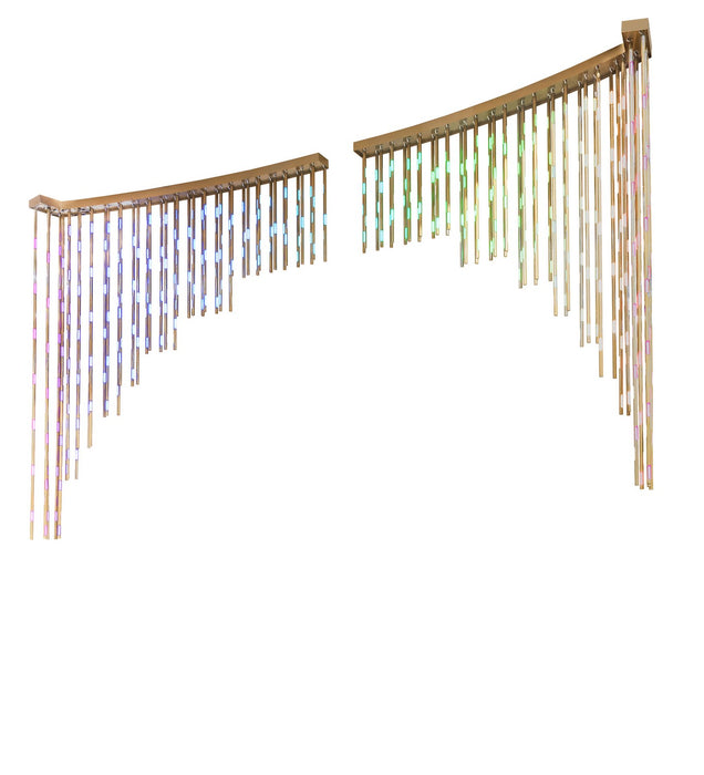 Meyda Tiffany 278890 LED Pendant, Starburst Brass