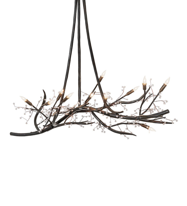 Meyda Tiffany 279226 11 Light Chandelier, Dark Burnished Antique Copper