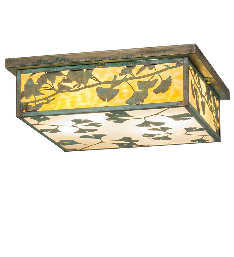 Meyda Tiffany 279472 Four Light Flushmount, Verdigris