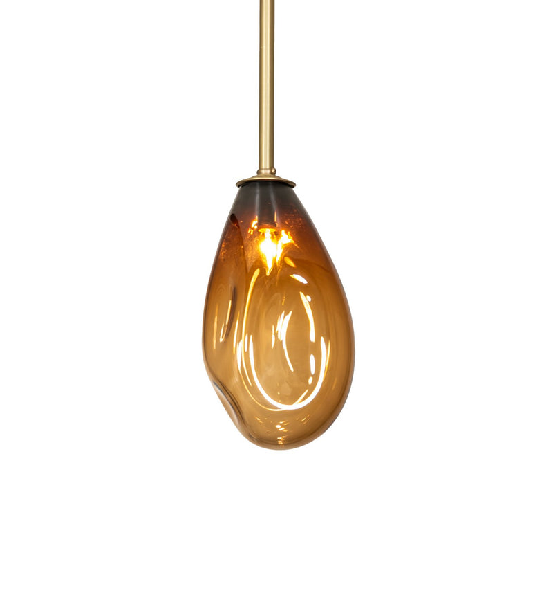 Meyda Tiffany 279595 One Light Mini Pendant, Brushed Brass