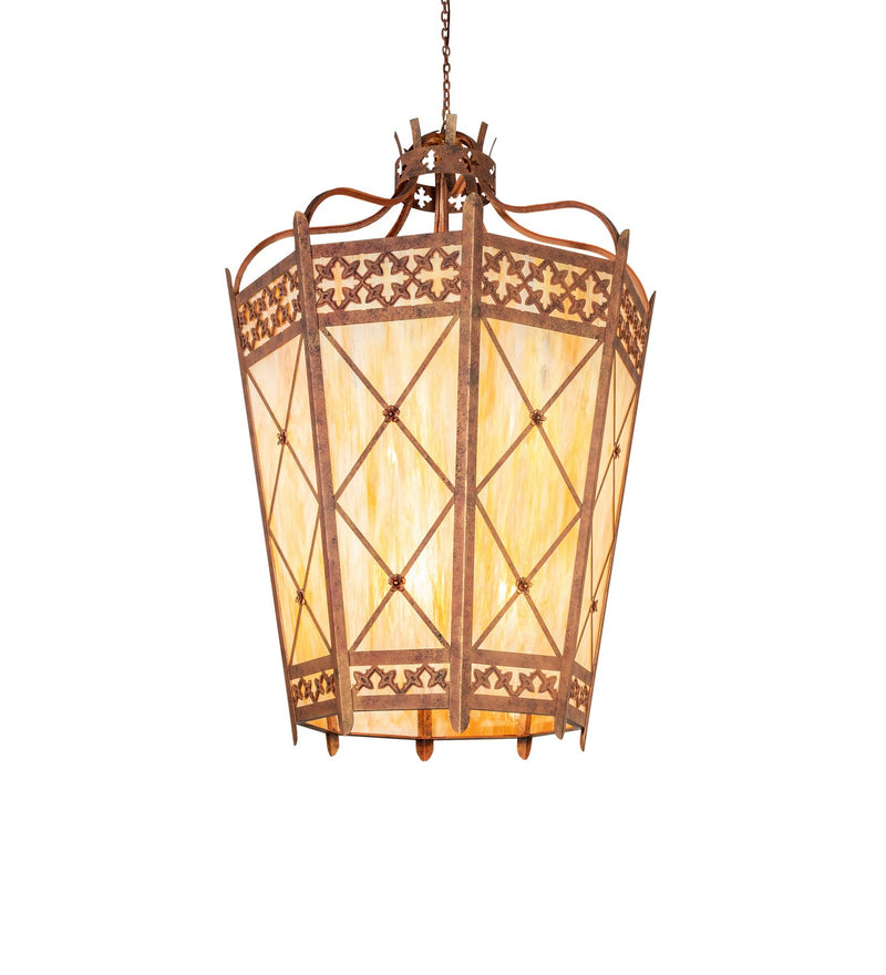 Meyda Tiffany 279828 Eight Light Pendant, Autumn Leaf