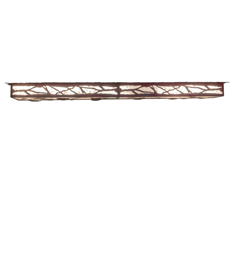 Meyda Tiffany 280392 LED Flushmount, Wrought Iron On Rust & Gloss White