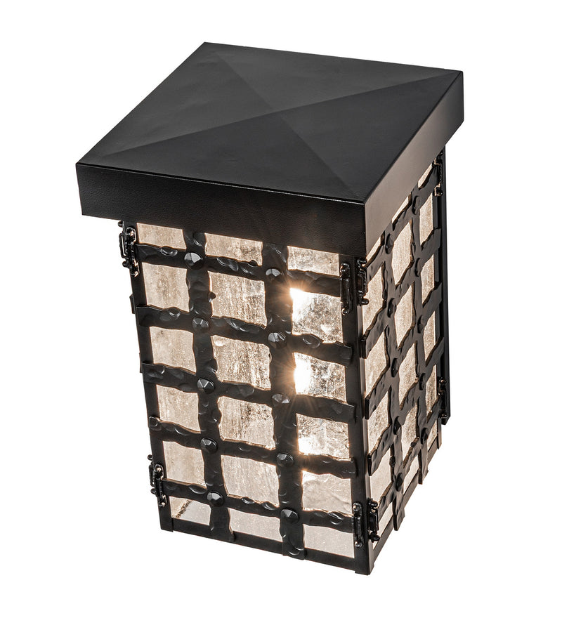 Meyda Tiffany 280460 Four Light Wall Sconce, Black Satin Wrought Iron