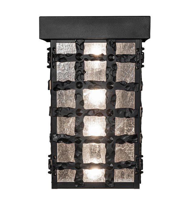 Meyda Tiffany 280460 Four Light Wall Sconce, Black Satin Wrought Iron