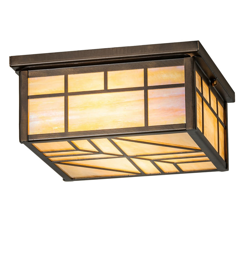 Meyda Tiffany 281034 Two Light Flushmount, Antique Copper