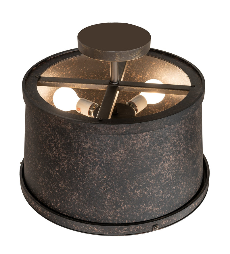 Meyda Tiffany 281618 Three Light Semi-Flushmount, Coffee Bean