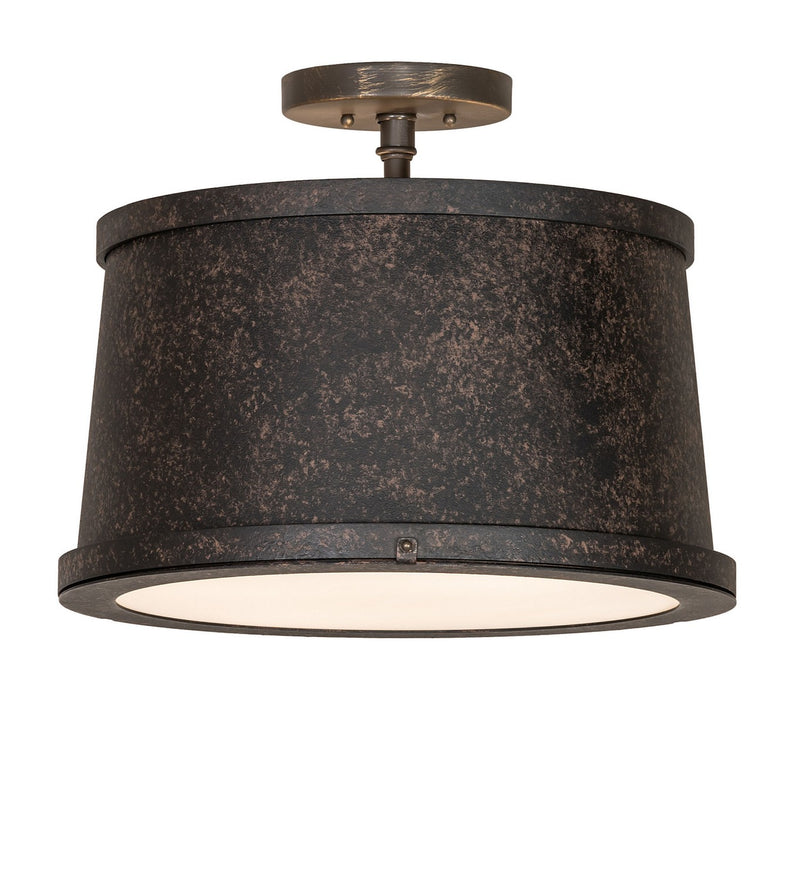 Meyda Tiffany 281618 Three Light Semi-Flushmount, Coffee Bean