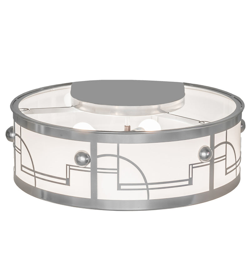 Meyda Tiffany 282282 Four Light Flushmount, Extreme Chrome