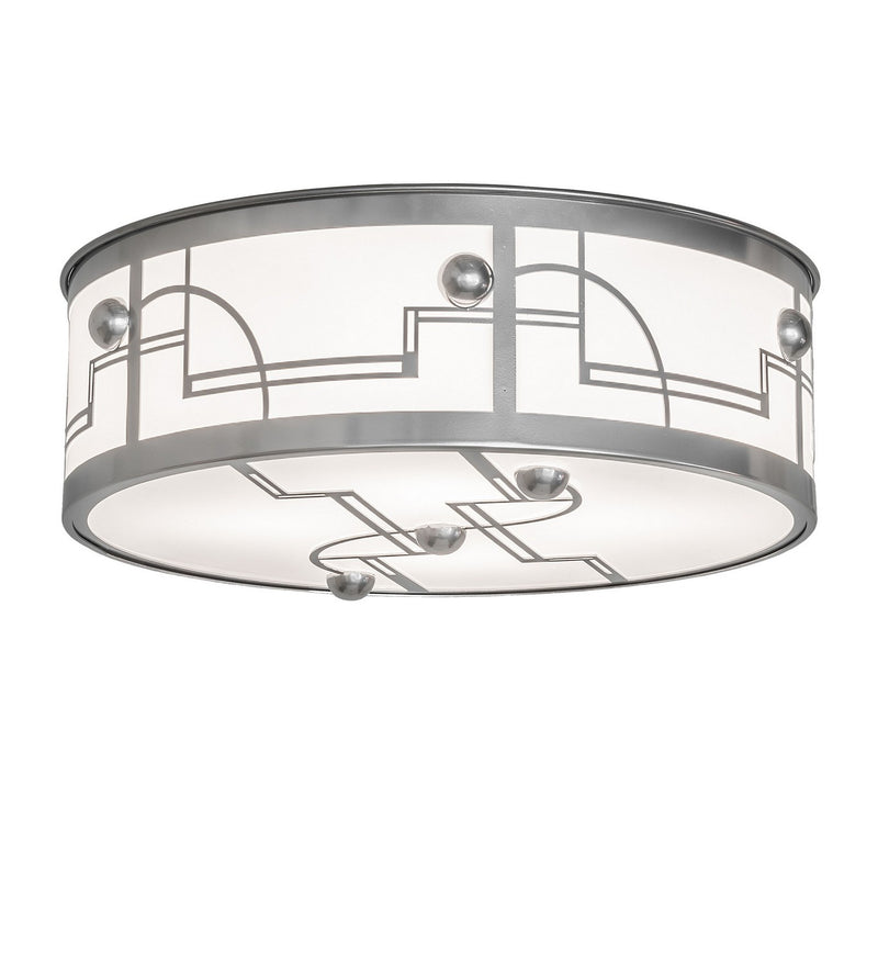 Meyda Tiffany 282282 Four Light Flushmount, Extreme Chrome