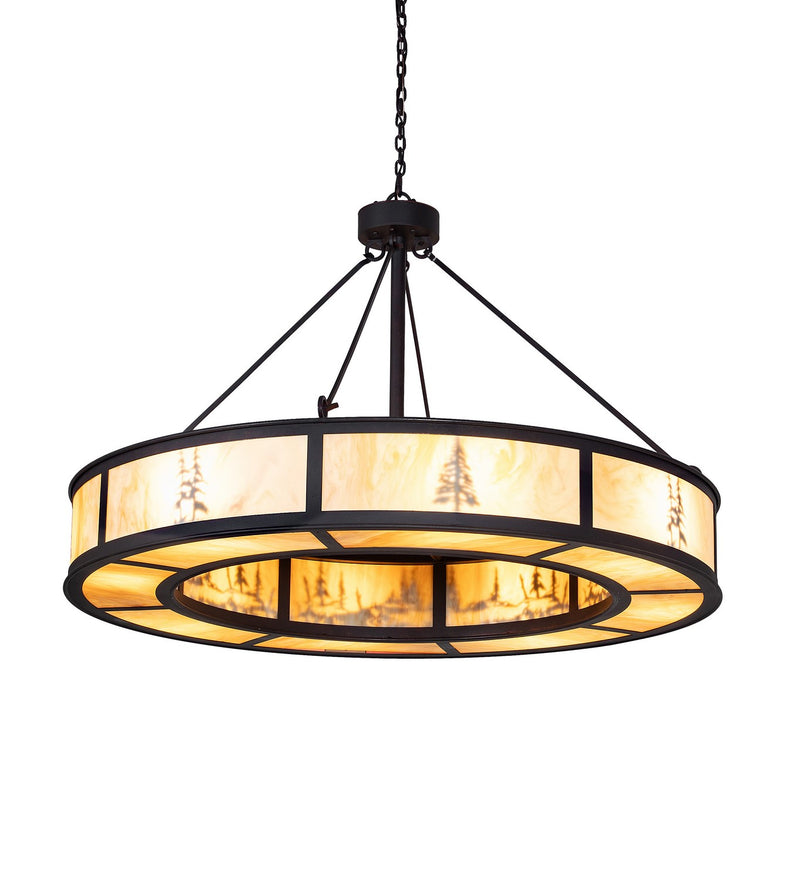 Meyda Tiffany 282336 Eight Light Pendant, Copper Metallic/Black Cherry