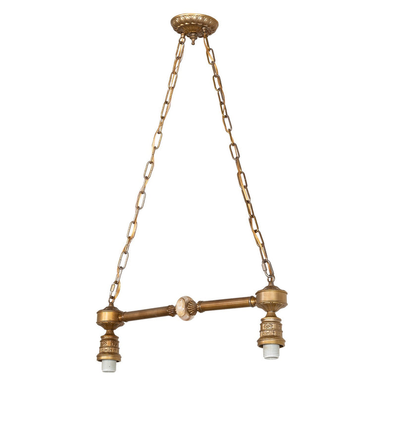 Meyda Tiffany 282891 Two Light Island Pendant Hardware, Brass Powder Coat