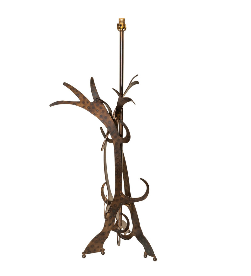 Meyda Tiffany 94955 One Light Floor Base, Dark Burnished Antique Copper