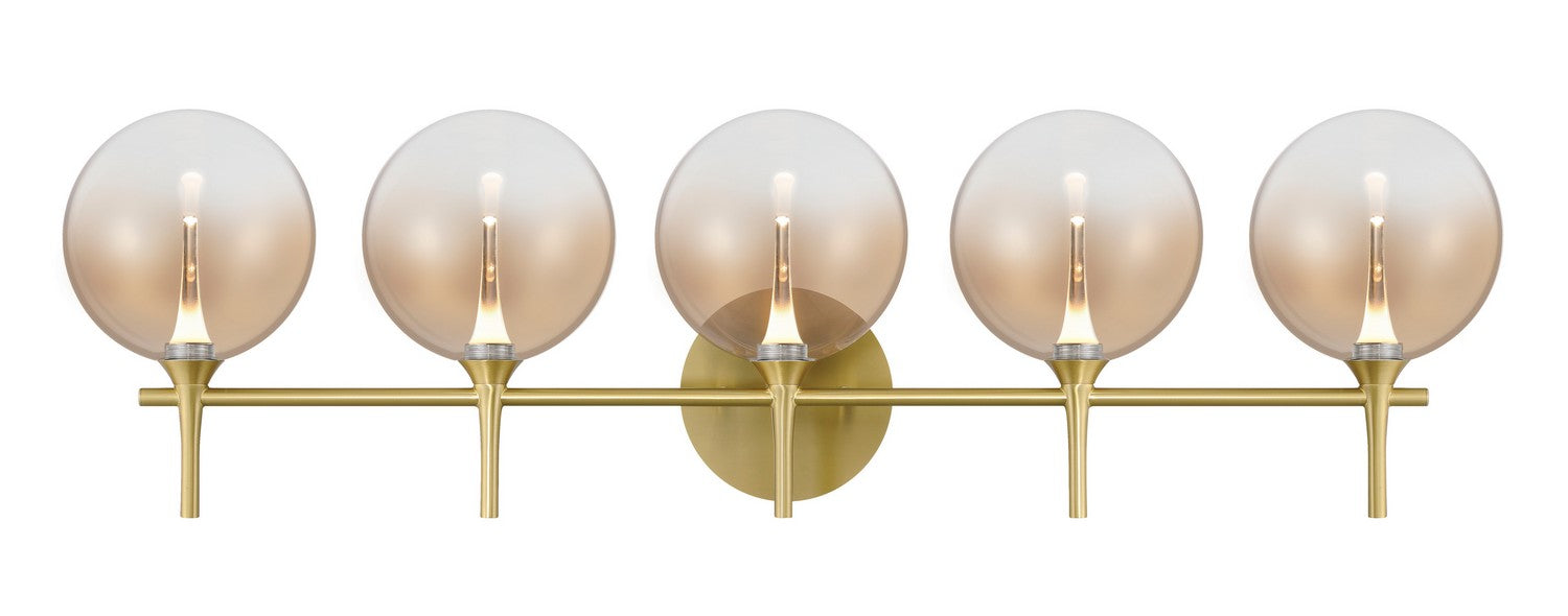 Eurofase 48919-036 Five Light Vanity, Gold