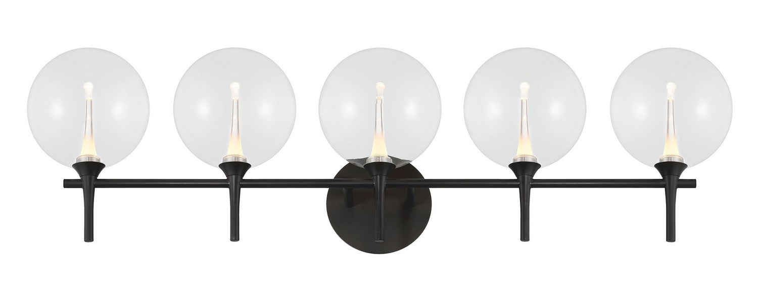 Eurofase 48921-015 Five Light Vanity, Black