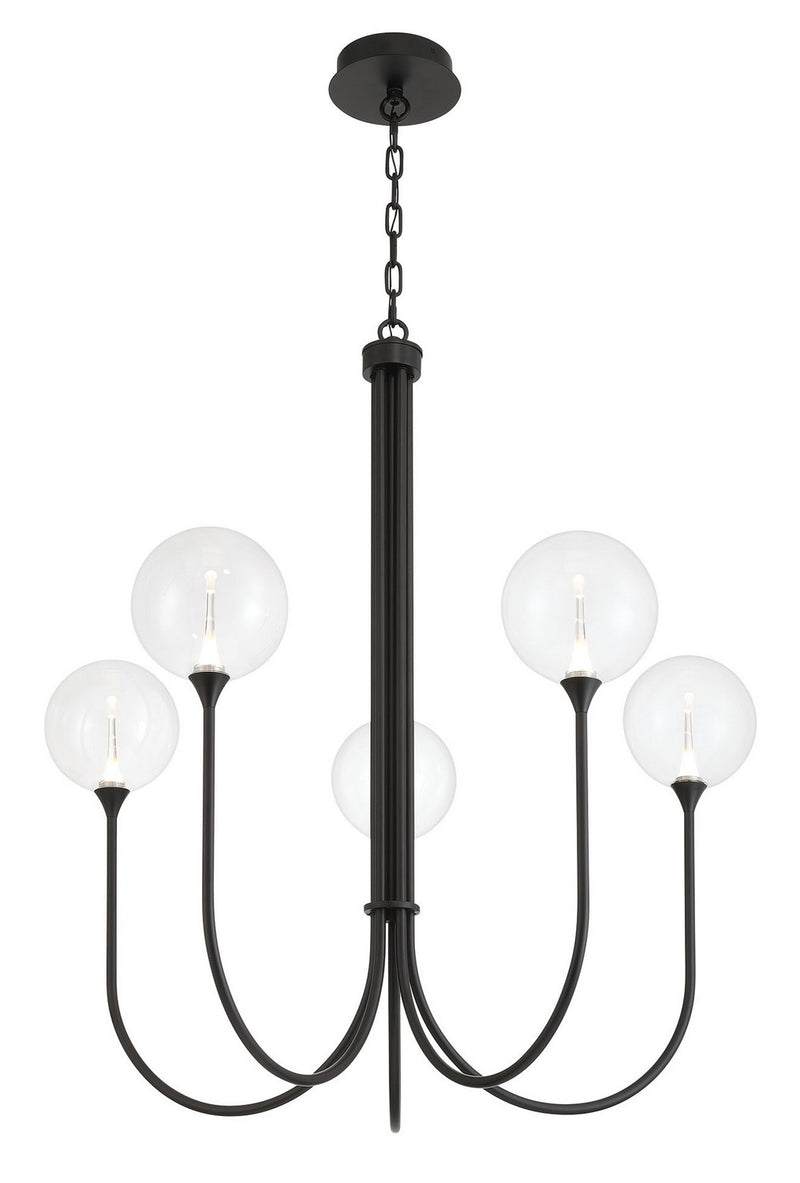 Eurofase 48923-019 Five Light Chandelier, Black