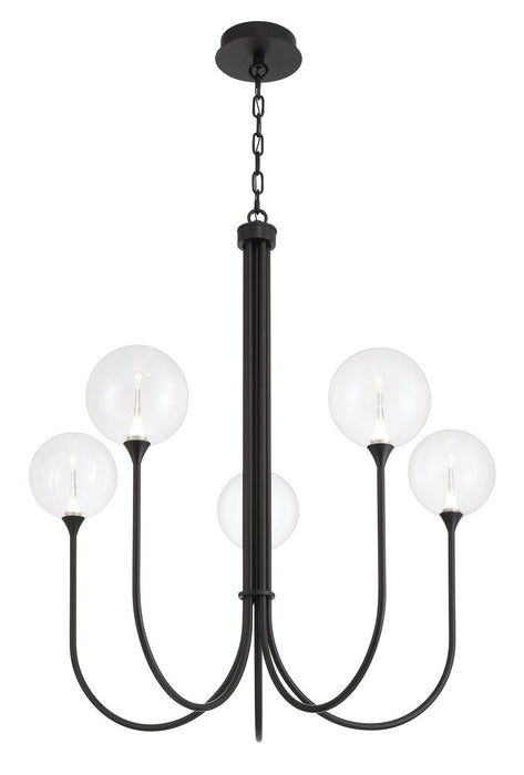Eurofase 48923-019 Five Light Chandelier, Black