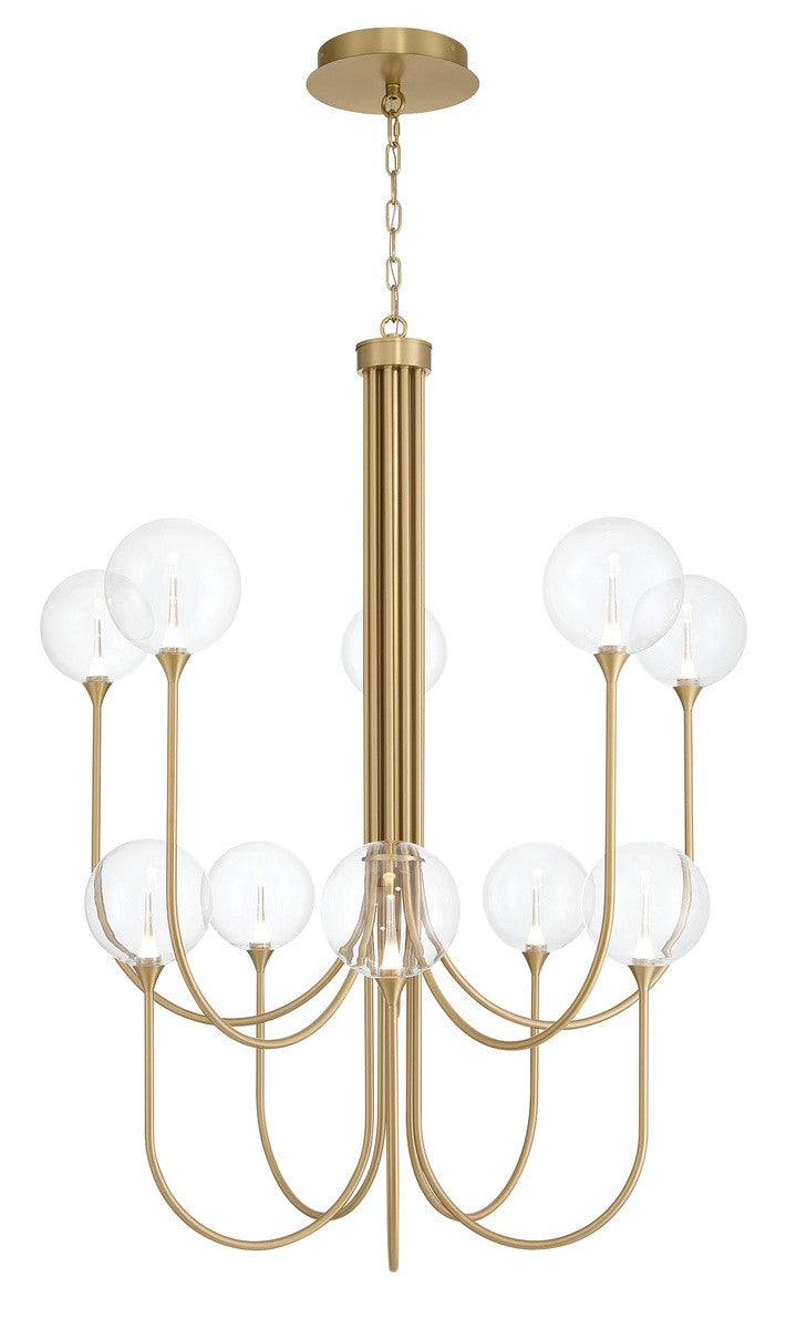 Eurofase 48925-013 Ten Light Chandelier, Gold