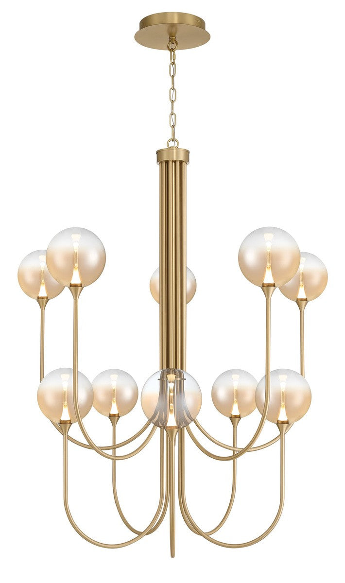 Eurofase 48925-036 Ten Light Chandelier, Gold