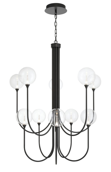 Eurofase 48926-010 Ten Light Chandelier, Black