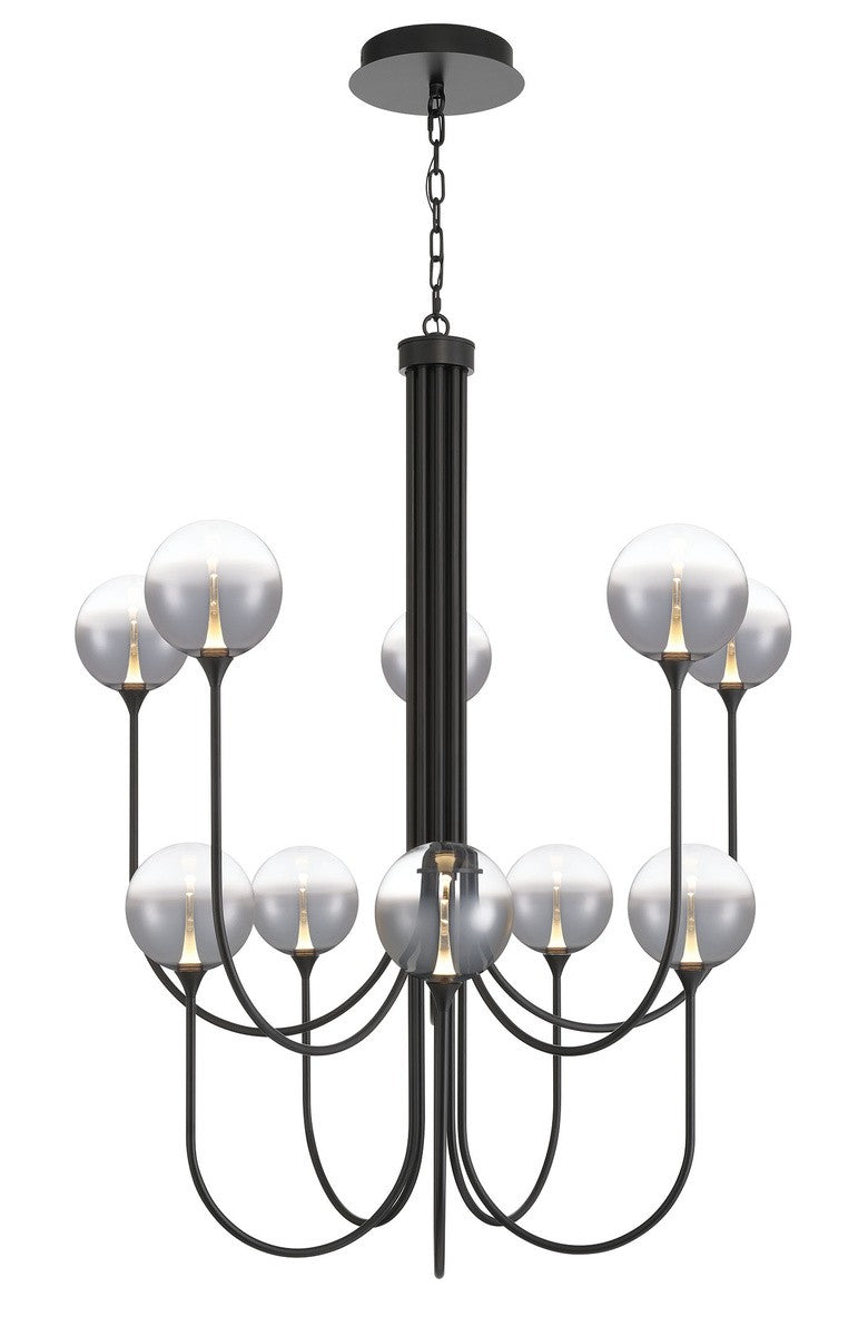 Eurofase 48926-027 Ten Light Chandelier, Black